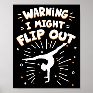 Warning I Might Flip Out Cheer Girl Cheerleading C Poster