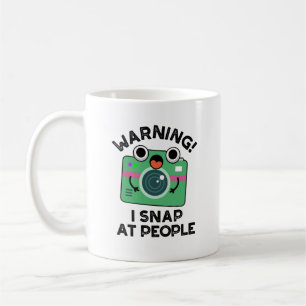 Warning I Shap At People Funny Camera Pun  Coffee Mug