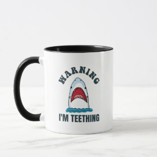 Warning I'm Teething Baby Funny Mug
