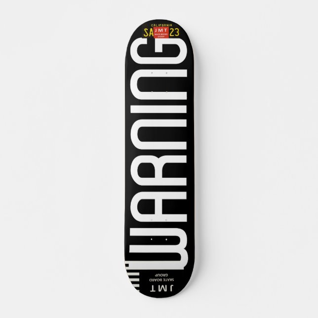 WARNING  JMT JAMAICA 7 3/4" Skateboard Deck (Front)