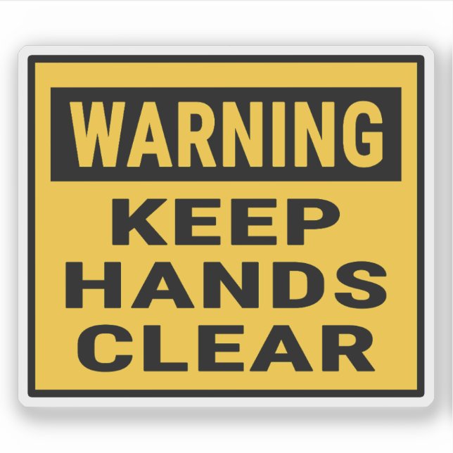 Warning Keep Hands Clear  (Front)