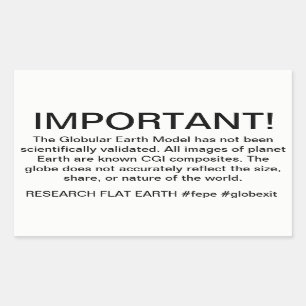 WARNING LABEL FOR GLOBES. Research Flat Earth