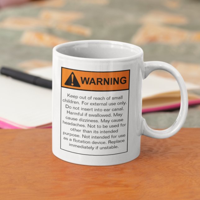 Warning Label Humour Funny Coffee Mug (Creator Uploaded)