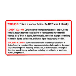 Warning Labels for Your Bible