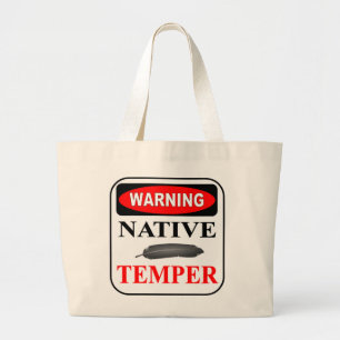 WARNING LARGE TOTE BAG