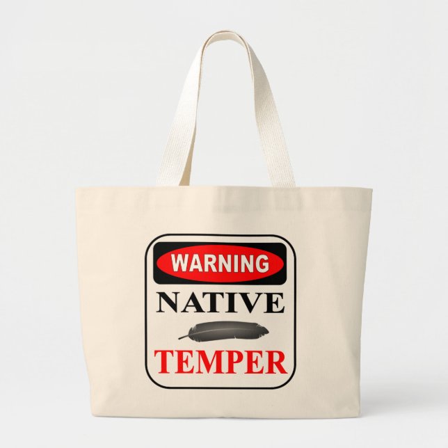 WARNING LARGE TOTE BAG (Front)