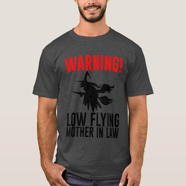 Warning Low Flying Mother In Law boy T-Shirt (Front)