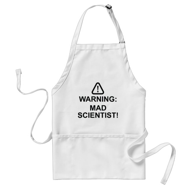 Warning Mad Scientist Standard Apron (Front)