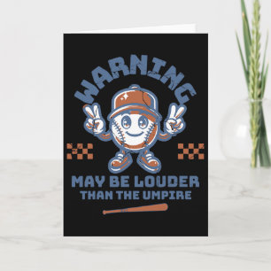 Warning May Be Louder Than The Umpire Game Day Bys Card