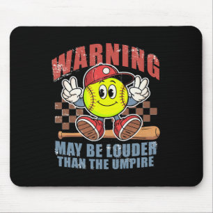 Warning May Be Louder Than The Umpire Game Day Sof Mouse Pad
