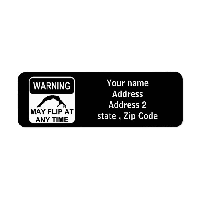Warning may flip return address label (Front)