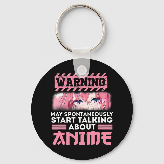 Warning May Spontaneously Start Talking About Anim Key Ring (Front)