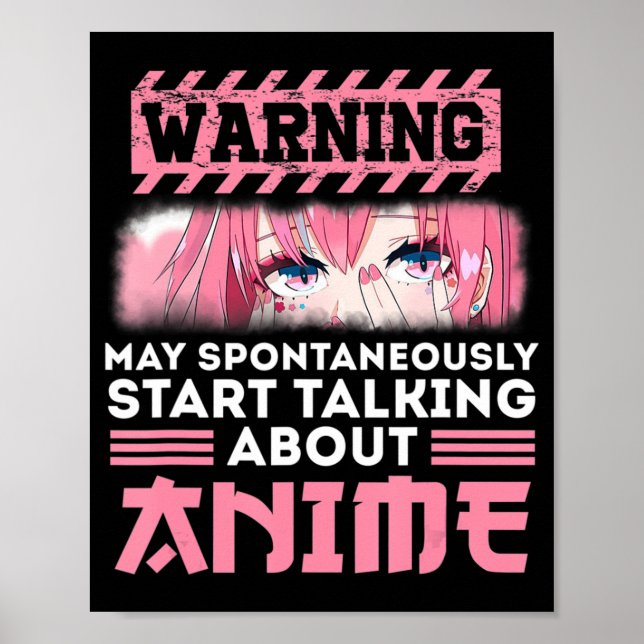Warning May Spontaneously Start Talking About Anim Poster (Front)