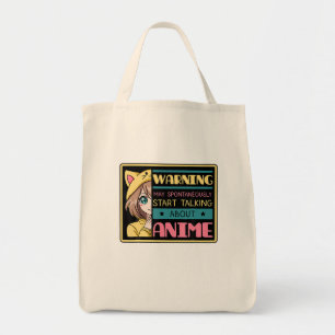 Warning May Spontaneously Start Talking About Anim Tote Bag