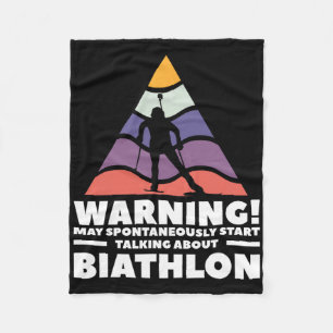 Warning May Spontaneously Start Talking About Biat Fleece Blanket