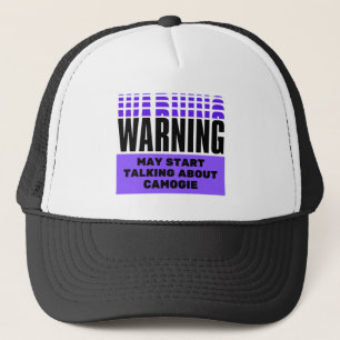 Warning may start talking about camogie. trucker hat