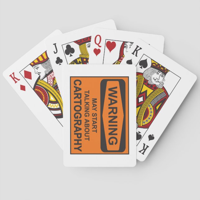 Warning May Start Talking About Cartography Playing Cards (Back)