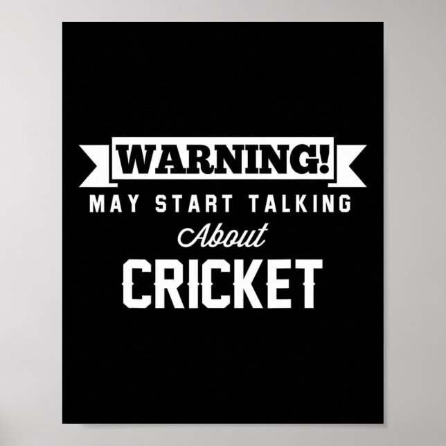 Warning May Start Talking About Cricket Cm  Poster (Front)