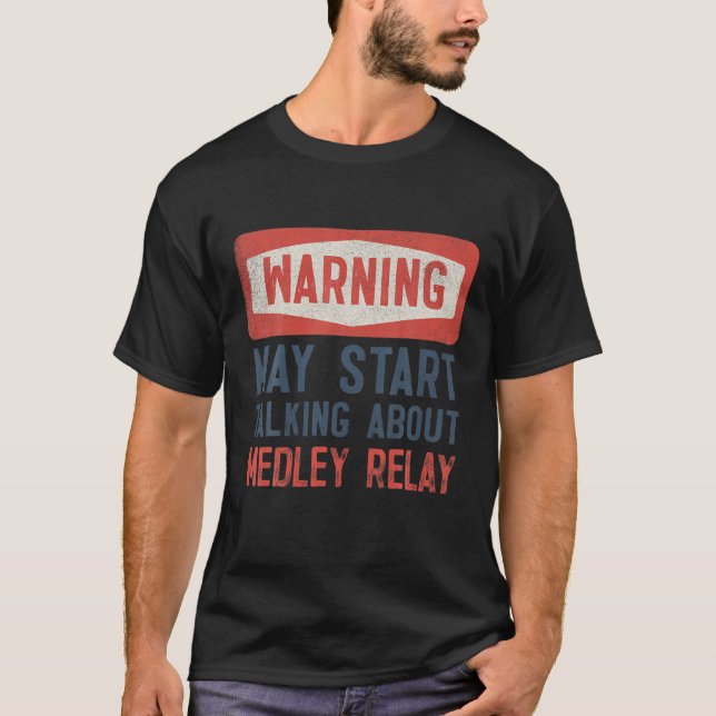 Warning May Start Talking About Waboba Player T-Shirt (Front)