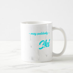 Warning May Suddenly Barefoot Ski Humourous Skier Coffee Mug