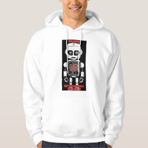 Warning: May Talk About AI Men's White Hoodie