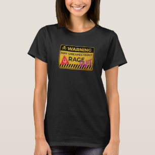 Warning May Unexpectedly Rage Quit Gamer Video Gam T-Shirt