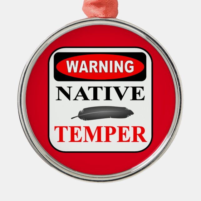 WARNING METAL TREE DECORATION (Front)