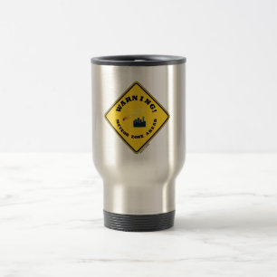 Warning! Meteor Zone Ahead (Diamond Yellow Sign) Travel Mug