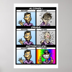 Warning: Motorcycles are addictive (but worth it) Poster