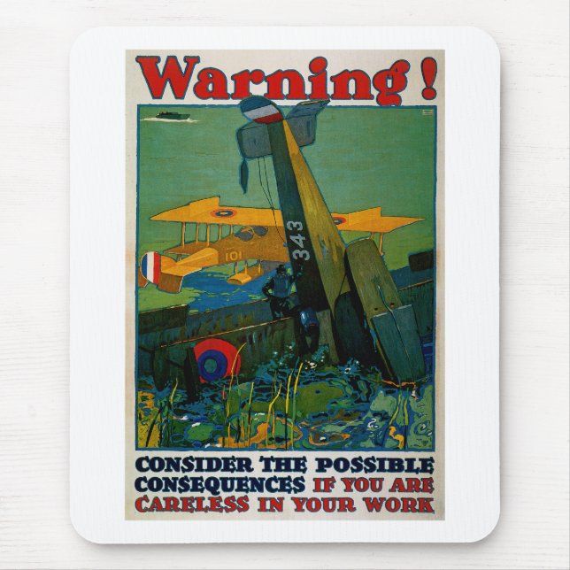 Warning! Mouse Pad (Front)