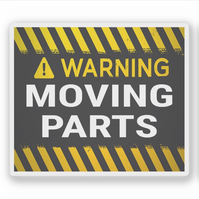Warning Moving Parts  (Front)