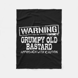 Warning Mpy Old Approach With Caution Funny Fleece Blanket
