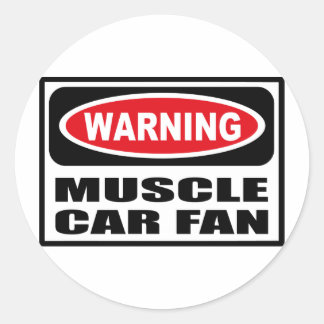 Warning MUSCLE CAR FAN Sticker