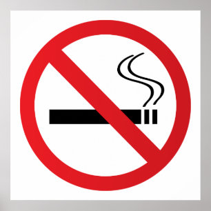 Warning no smoking sign