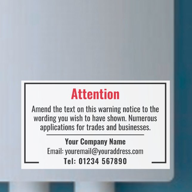 Warning Notice Rectangular Sticker (Creator Uploaded)