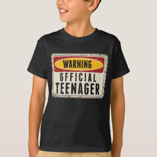 Warning Official Teenager Boys Girls 13th Birthday T-Shirt