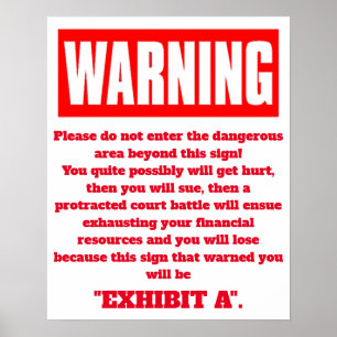 warning poster