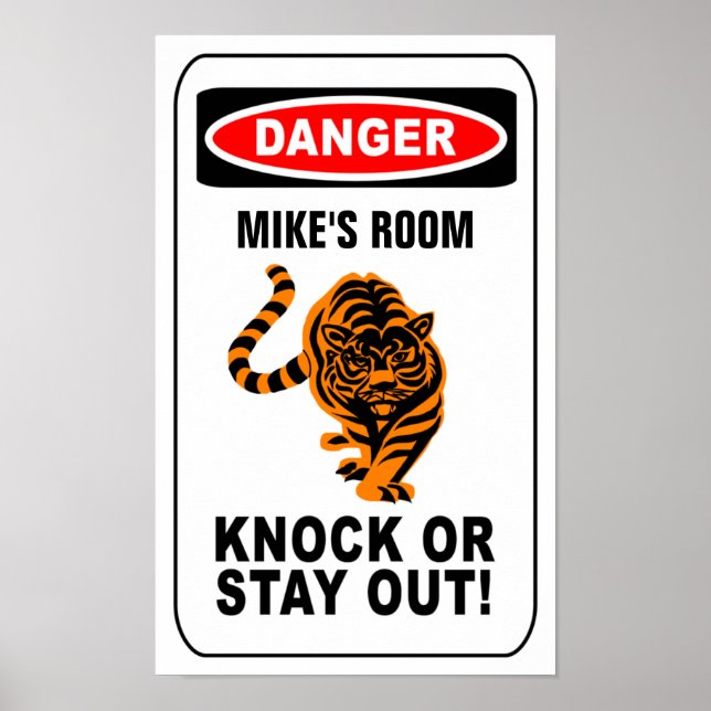 Warning poster - customise! (Front)