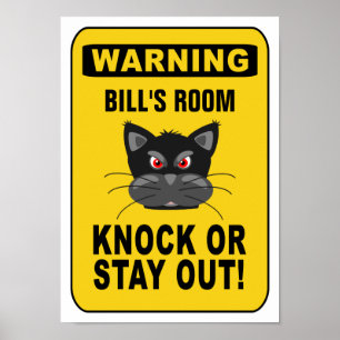 Warning poster - customise!