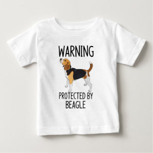 Warning protected by beagle baby T-Shirt
