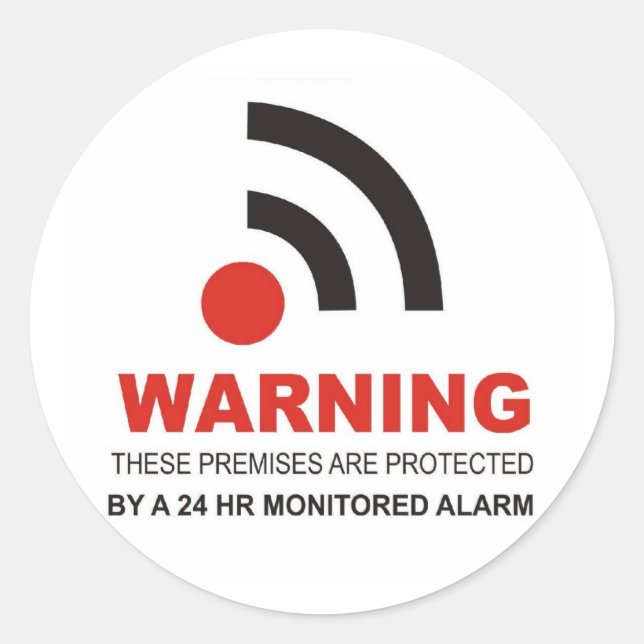 Warning Security Sticker (Front)