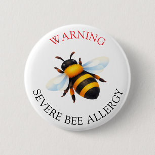 Warning Severe BEE Allergy Alert Button