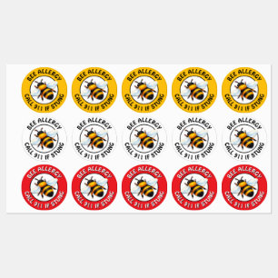 Warning Severe BEE Allergy Alert Button