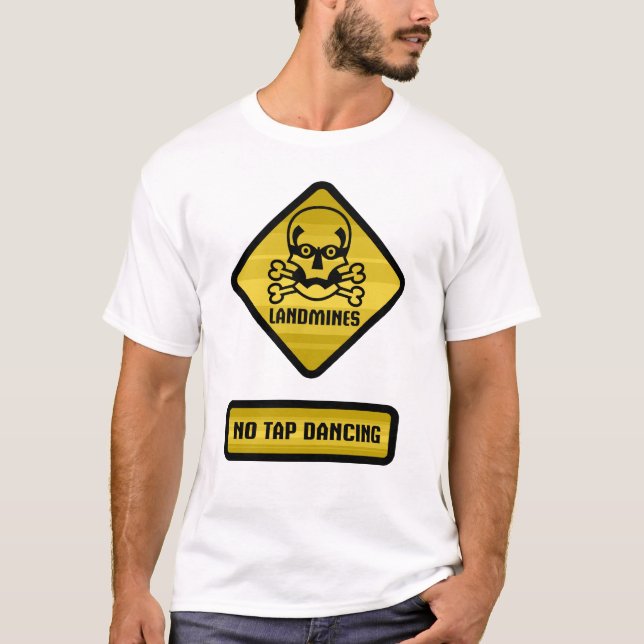 Warning Sign - Landmines T-Shirt (Front)