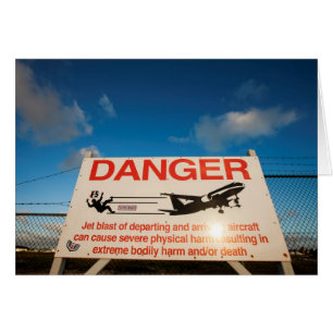 Warning sign near St. Maarten Airport,