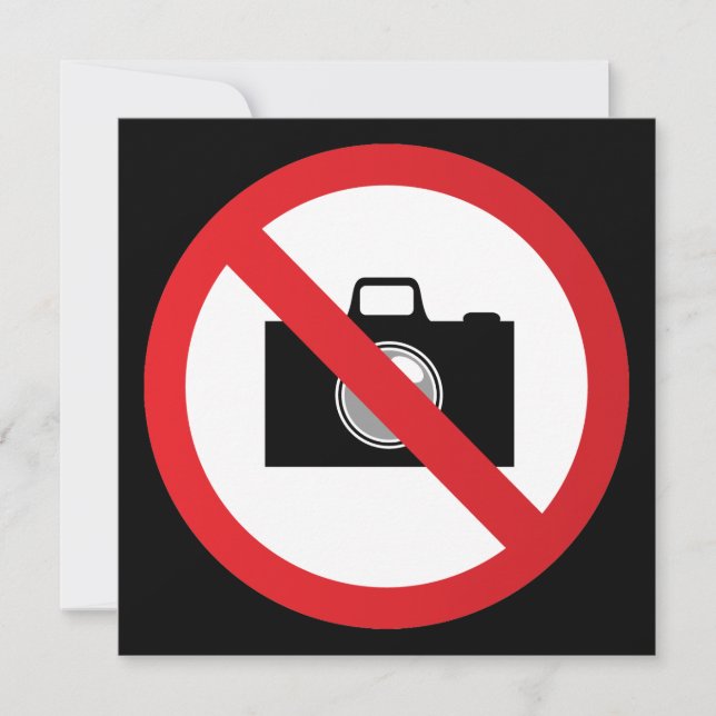 Warning sign no camera (Front)