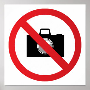 Warning sign no camera