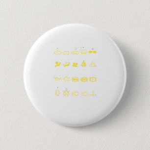 Warning signs 101 6 cm round badge