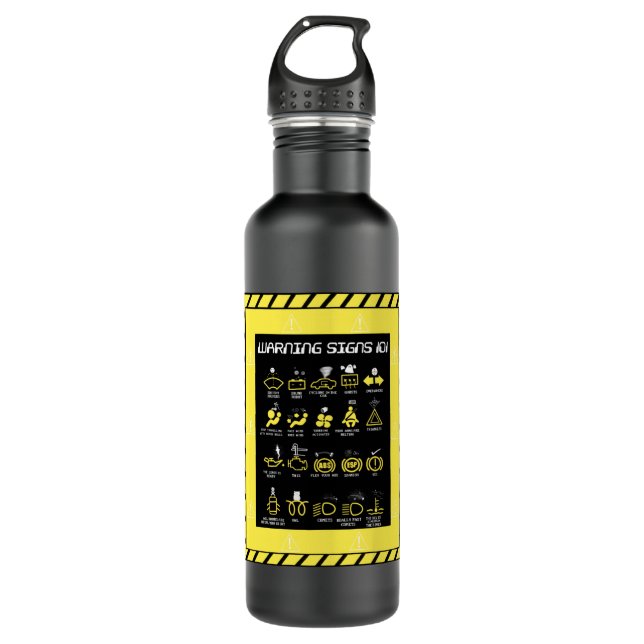 Warning signs 101 710 ml water bottle (Front)