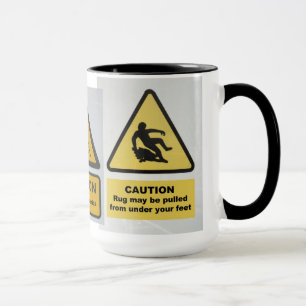 Warning signs mug